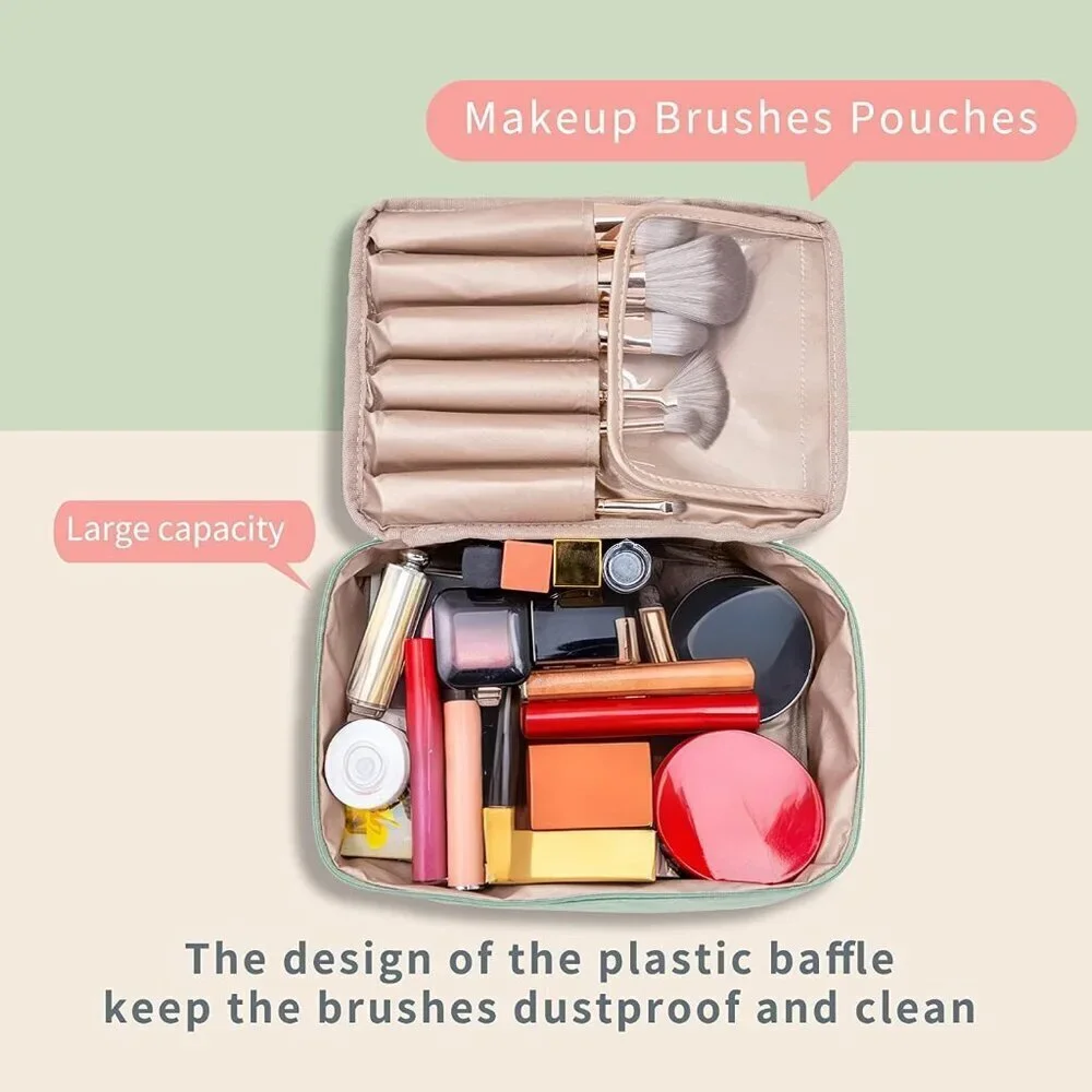Travel Cosmetic Bag Toiletry bag for women and men Green